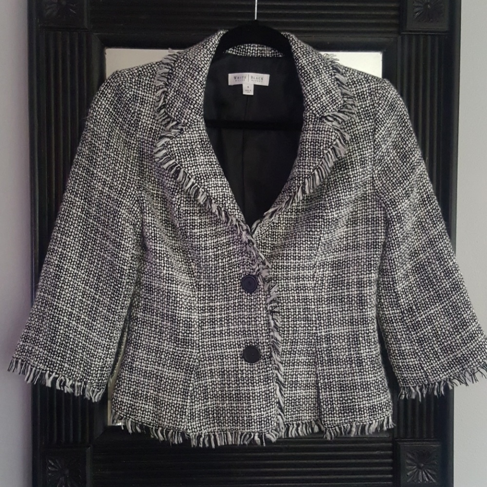 Black.White Light weight Jacket